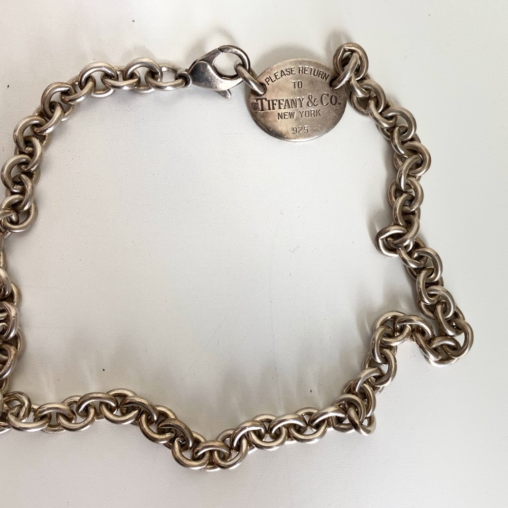 Authentic Tiffany & Co silver choker chain necklace